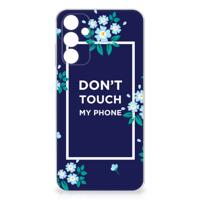 Samsung Galaxy A15 Silicone-hoesje Flowers Blue DTMP Samsung Galaxy A15 Silicone-hoesje Flowers Blue DTMP