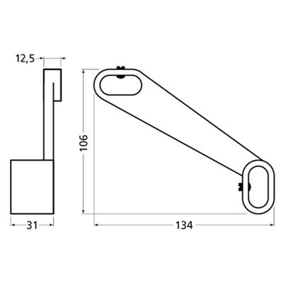 BEUGEL MIDDEN GARDELUX-1 ZWART (1162)