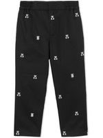 Burberry Kids pantalon droit à broderies Thomas Bear - Noir