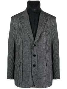 Dolce & Gabbana blazer à empiècement en maille - Noir