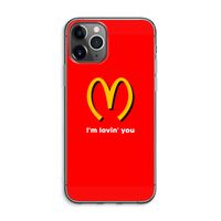 I'm lovin' you: iPhone 11 Pro Max Transparant Hoesje