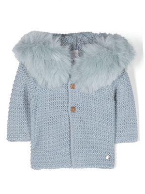 Paz Rodriguez manteau Bambalina en maille - Bleu