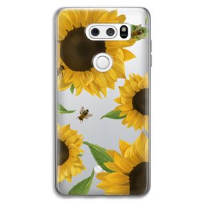 Sunflower and bees: LG V30 Transparant Hoesje