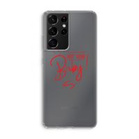 Not Your Baby: Samsung Galaxy S21 Ultra Transparant Hoesje