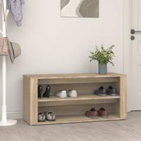 VidaXL Schoenenrek 100x35x45 cm bewerkt hout sonoma eikenkleurig