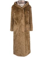 Herno manteau en fourrure artificielle à capuche - Marron