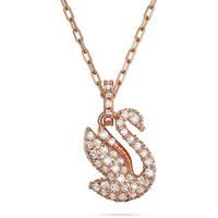 Swarovski 5647555 Ketting Iconic Swan rosekleurig-wit 38-43 cm