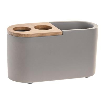 Glas DKD Home Decor 11 X 4,5 X 6 CM Natuurlijk Grijs Cement