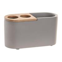Glas DKD Home Decor 11 X 4,5 X 6 CM Natuurlijk Grijs Cement