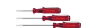 Wiha 5001 Kleine schroevendraaier sleufkop transparantrood, met clip 3.0 mm x 40 mm - 01537