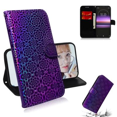 Voor Sony Xperia 1 effen kleur kleurrijke magnetische Buckle horizontale Flip PU lederen draagtas met houder & kaartsleuven & portemonnee & Lanyard (p