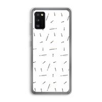 Hipster stripes: Samsung Galaxy A41 Transparant Hoesje