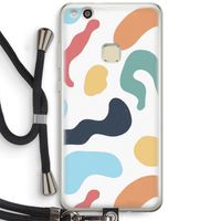 Memphis Shapes Blue: Huawei Ascend P10 Lite Transparant Hoesje met koord