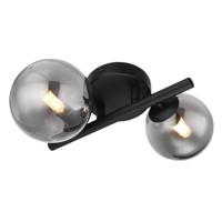 Globo Zwarte wandlampRiha 2-lichts - 56133-2W