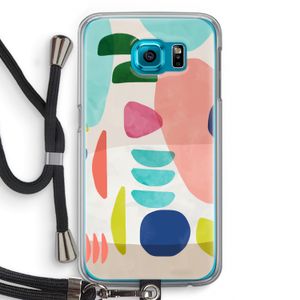 Bold Rounded Shapes: Samsung Galaxy S6 Transparant Hoesje met koord