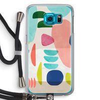Bold Rounded Shapes: Samsung Galaxy S6 Transparant Hoesje met koord