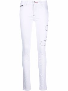 Philipp Plein jean skinny à ornements en cristal - Blanc