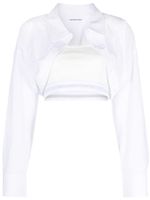 Alexander Wang chemise crop à design superposé - Blanc