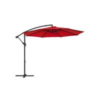 Parasol met zwengel voor openen en sluiten, Rood