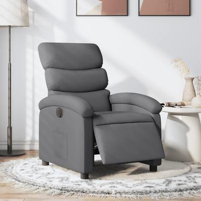 Fauteuil elektrisch verstelbaar stof donkergrijs