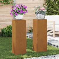 Plantenstandaard 2 pcs Roestig 24 x 24 x 75 cm