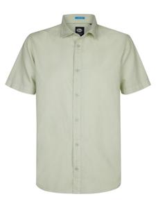 Petrol Men Shirt Short Sleeve Uni M-1050-sis414 Overhemd 6173 Desert Sage