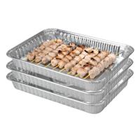 BBQ Collection barbecue grillschalen - Set van 12x stuks - 32 x 23 cm - Vlees grillen - BBQ rooster