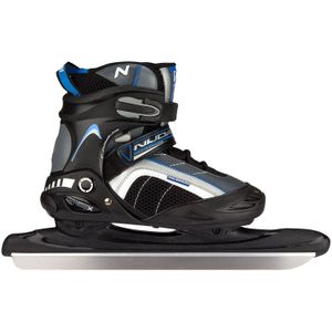 Nijdam noren schaatsen semi softboot unisex zwart/blauw maat 47