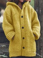 Casual Wool/Knitting Others Loose Cardigan - thumbnail