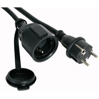 Rubber verlengkabel 5 meter 3G2.5 zwart randaarde