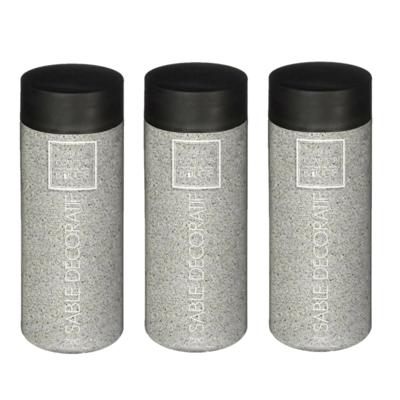Atmosphera decoratie zand - 3x - lichtgrijs - 750 gram - Zandkorrels/hobby vulmateriaal
