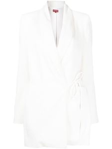 STAUD blazer Everly à taille nouée - Blanc