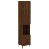 vidaXL Hoge kast 34,5x34x180 cm bewerkt hout bruin eikenkleur - thumbnail