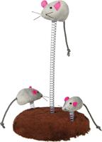 TRIXIE MUIZEN OP SPIRAALVEREN PLUCHE MET CATNIP 22X15X15 CM 2 ST