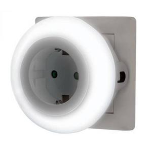 Grundig LED Nachtlamp met lichtsensor - 2x - 230v - kinderkamer - met extra stopcontact - energiebesparend - Nachtlampje