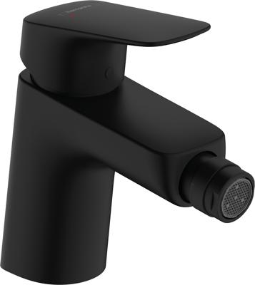 Hansgrohe Logis ééngreeps bidetmengkraan 70 met PopUp trekwaste, mat zwart