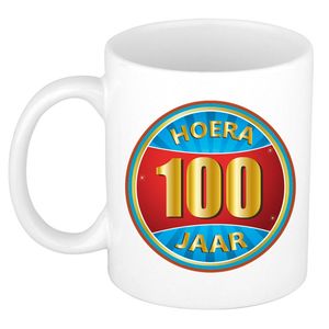 100 jaar verjaardag mok / beker - verjaardagscadeau - feest mokken