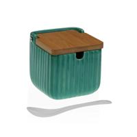 Suikerpot Versa Groen Keramisch Bamboe Dolomite 8,3 x 8,3 x 8,3 cm