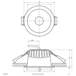 EVN C54N06090925 C54N06090925 LED-inbouwlamp LED 6 W Zwart