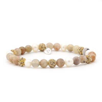 Karma Armband Spiral Warm Breeze Elastic Gold Crystal