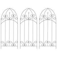 VidaXL Plantenklimrekken 3 st 40x100 cm ijzer zwart