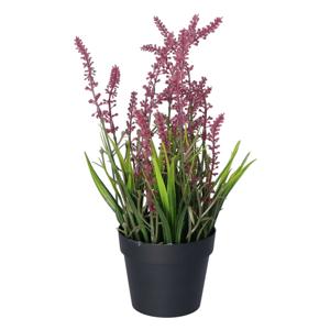 Lavendel kunstplant in pot - fuchsia paars - D15 x H30 cm