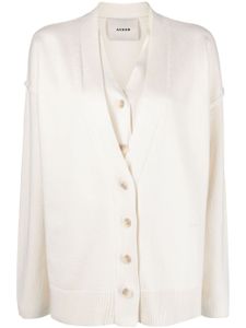 AERON cardigan Veloute à design superposé - Blanc