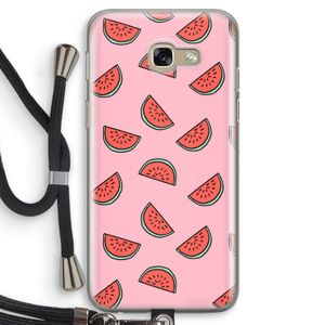 Watermeloen: Samsung Galaxy A5 (2017) Transparant Hoesje met koord
