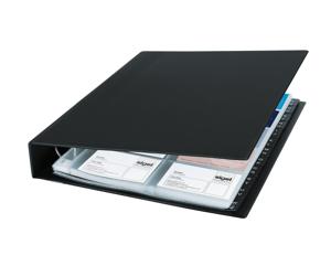 Sigel VZ301 VZ301 Visitekaart ringboek 400 kaarten (b x h x d) 270 x 325 x 53 mm Zwart (mat) Kunststof