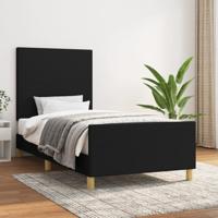 Bedframe zonder matras 90x190 cm stof zwart
