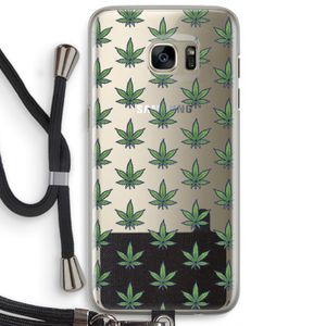 Weed: Samsung Galaxy S7 Edge Transparant Hoesje met koord