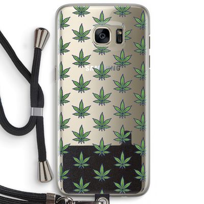 Weed: Samsung Galaxy S7 Edge Transparant Hoesje met koord