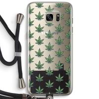 Weed: Samsung Galaxy S7 Edge Transparant Hoesje met koord