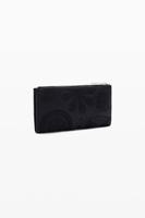 Portemonnee L met borduursels - BLACK - U